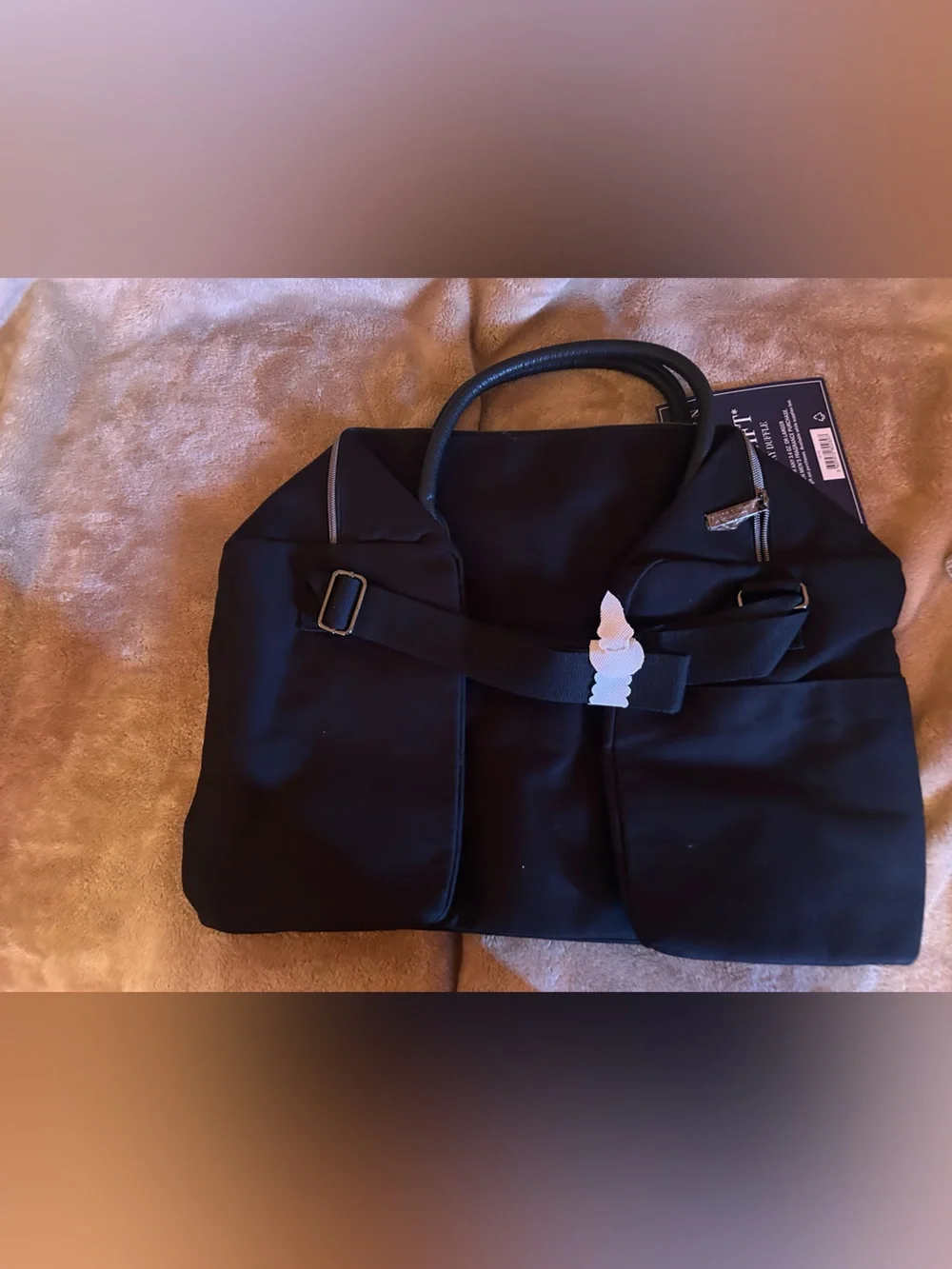 Ralph Lauren Black Travel Duffel with Embroidered Polo #1